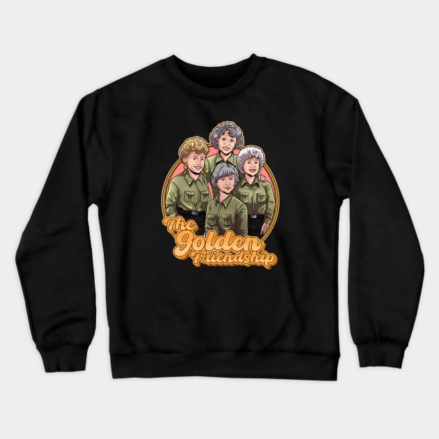 The Golden Friendship Artwork Crewneck Sweatshirt by namanyastudios